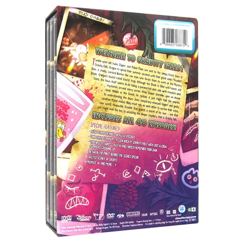 Gravity Falls Complete Series 7-Disc DVD Set – English Animated Series DVD Set HIP