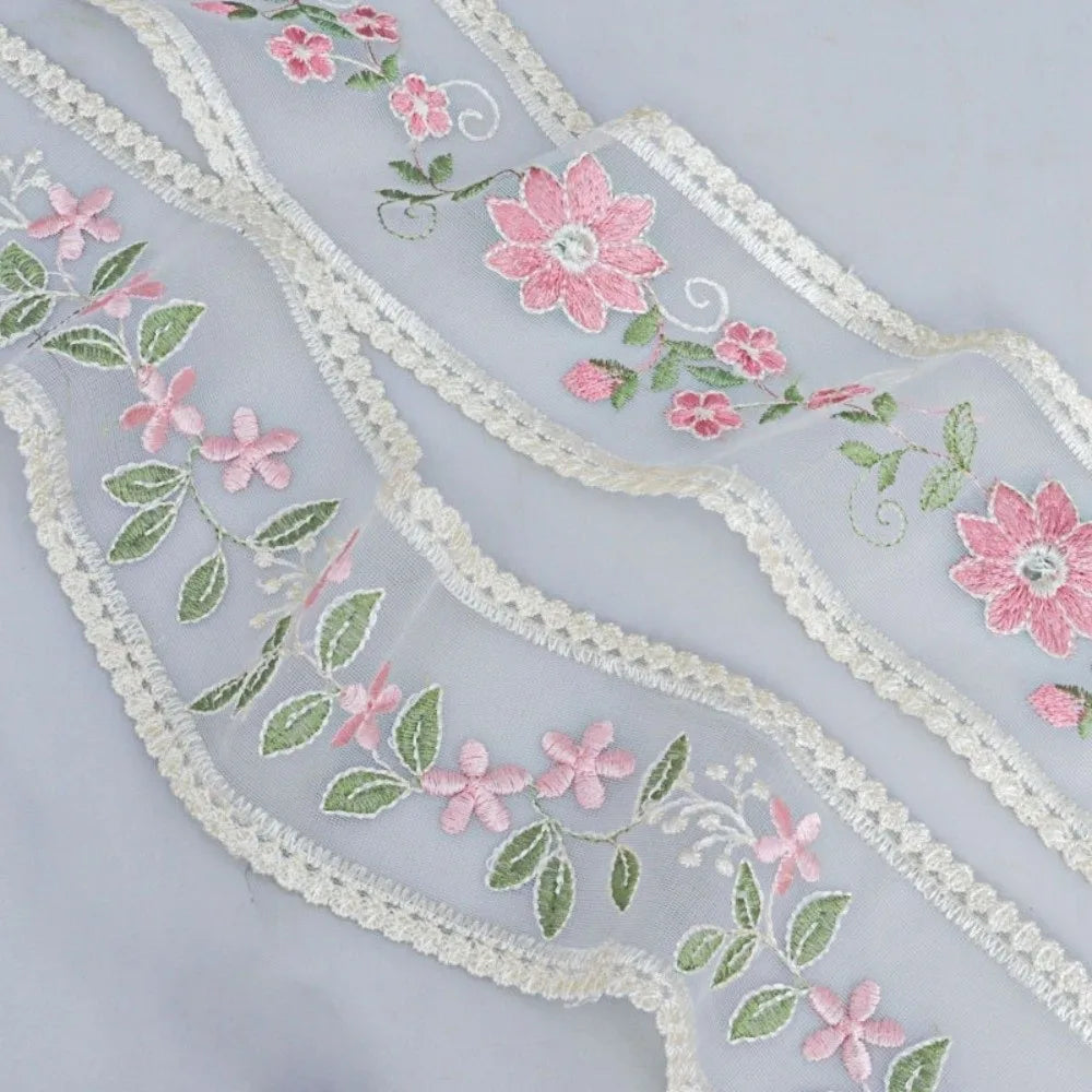 3.5" x 5 Yard Polyester Lace Trim Ribbon – DIY & Crafts Lace Trim Ribbon HIP