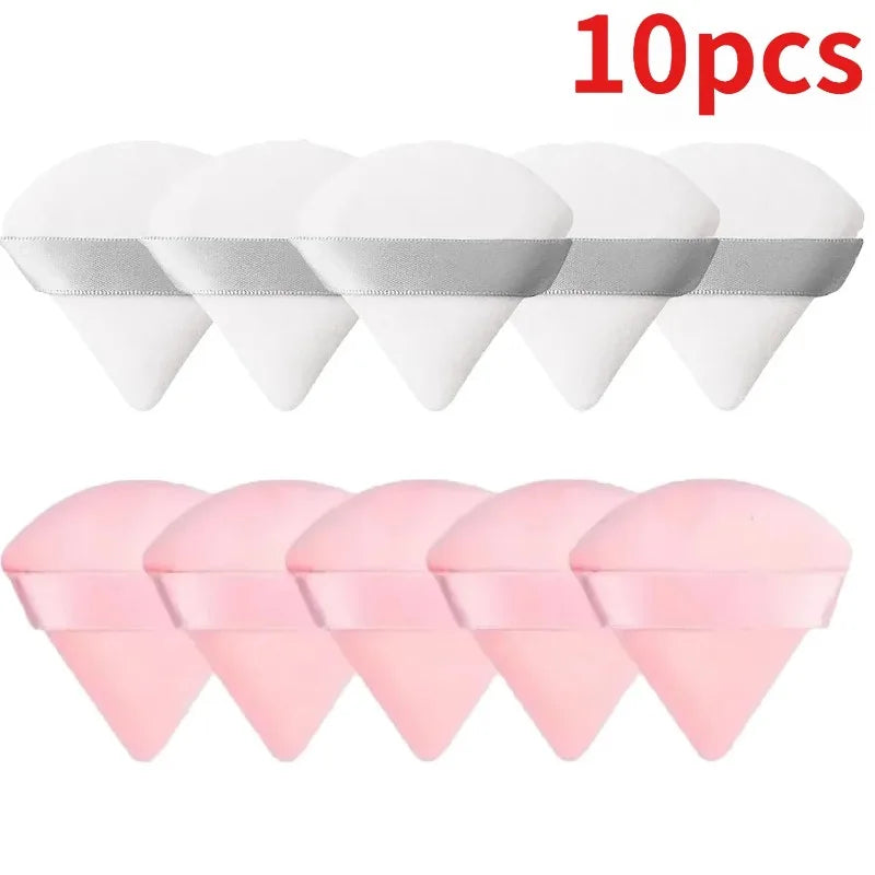 Velvet Triangle Powder Puff Set – Soft Washable Makeup Sponge Makeup Powder Puff HIP