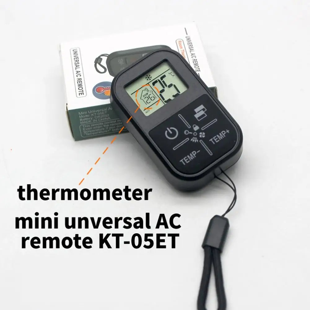 Mini Universal AC Remote Control with Temperature Display CR2032 Battery, Compact Air Conditioner Remote for All Brands HIP