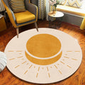 Sun & Moon Round Rug – Non-Slip Mystic Circle Area Rug Round Area Rug HIP 4 120X120CM