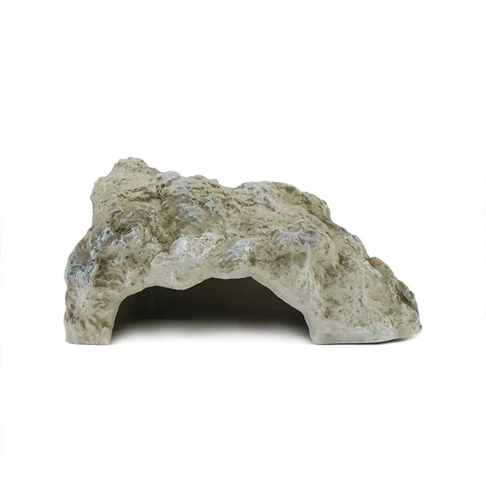 Lizard House Terrarium Resin Fake Rock Bearded Dragon Cave Landscape Basking Area Aquarium Decor Reptile Hiding Caves HIP 01