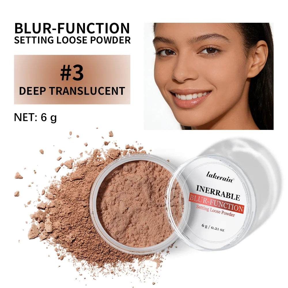 Longwear Loose Setting Powder Blur-fection With Up to 24HRs of Wear Waterproof Oil Control Blurring Face Powder Matte Makeup HIP 3DEEP TRANSLUCENT