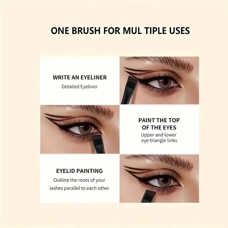 Sickle Eyeliner Brush Eyeshadow Blade Brush Detail Brush Diagonal Eyebrow Brushes Undereyelid To Sleeping Silkworm Makeup Tools HIP