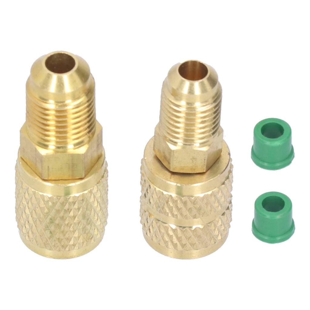 Air Conditioner Converter R410 to R22 Adapter 1/4SAE Air Conditioner High Voltage Interface Conversion Head R410 to R22 Adapter HIP YELLOW