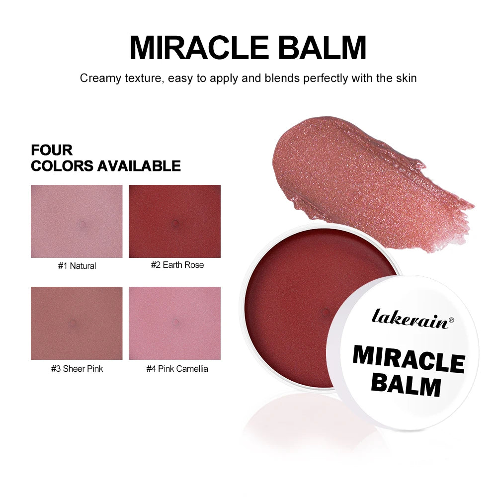 Miracle Balm Multi Glow Balm Cream Blush for Cheeks Blush Balm Face Makeup Radiant Finish Hydrating Creamy Lightweight Cosmetic HIP