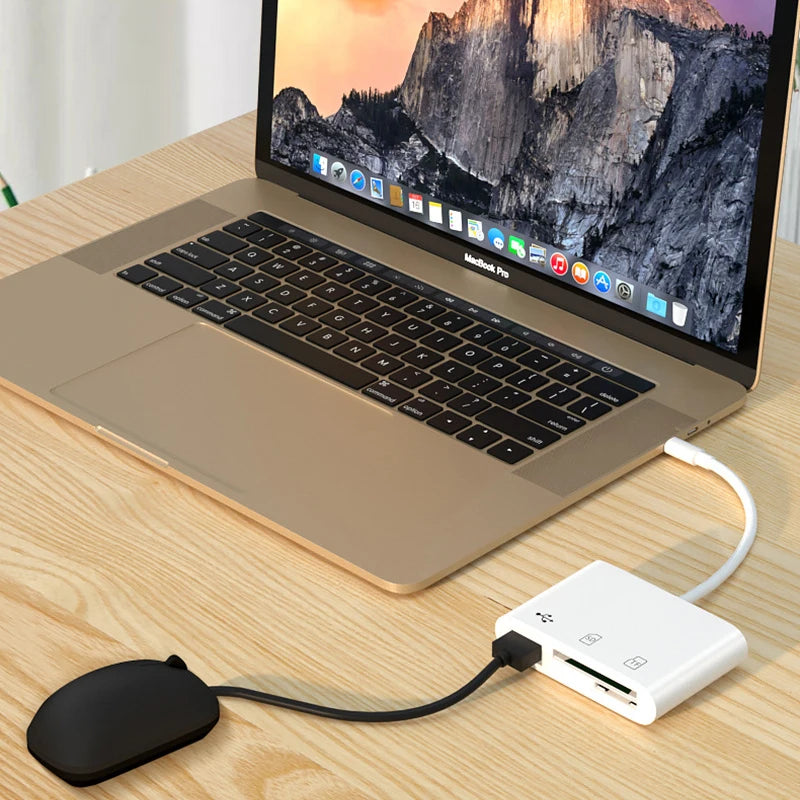 OTG USB-C Card Reader Adapter – SD, TF & USB Hub | OULLX USB-C Card Reader HIP