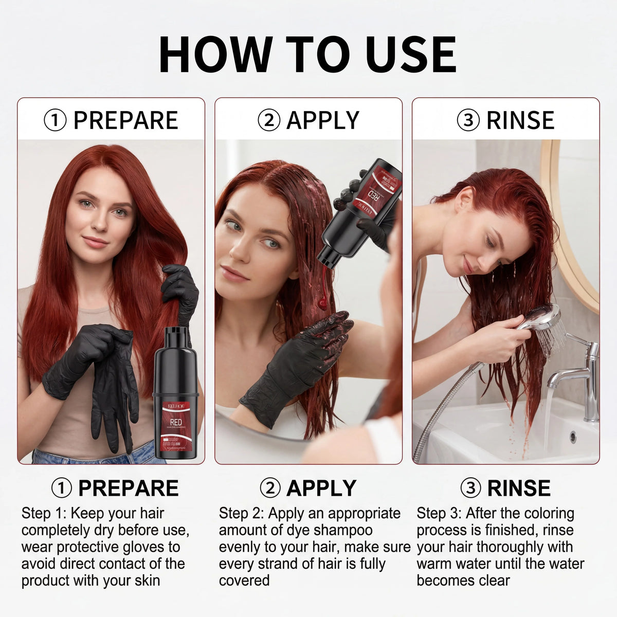 Red Herbal Hair Color Shampoo – Gray Coverage & Nourishing Hair Color Shampoo HIP