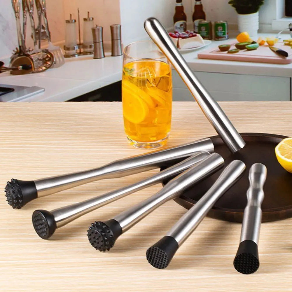 Cocktail Shaker Steel Wine Mixing Stick Muddler Cocktail Stirrer Shaker Ice Crusher Barware Tool Wine Accessories Home Bars HIP