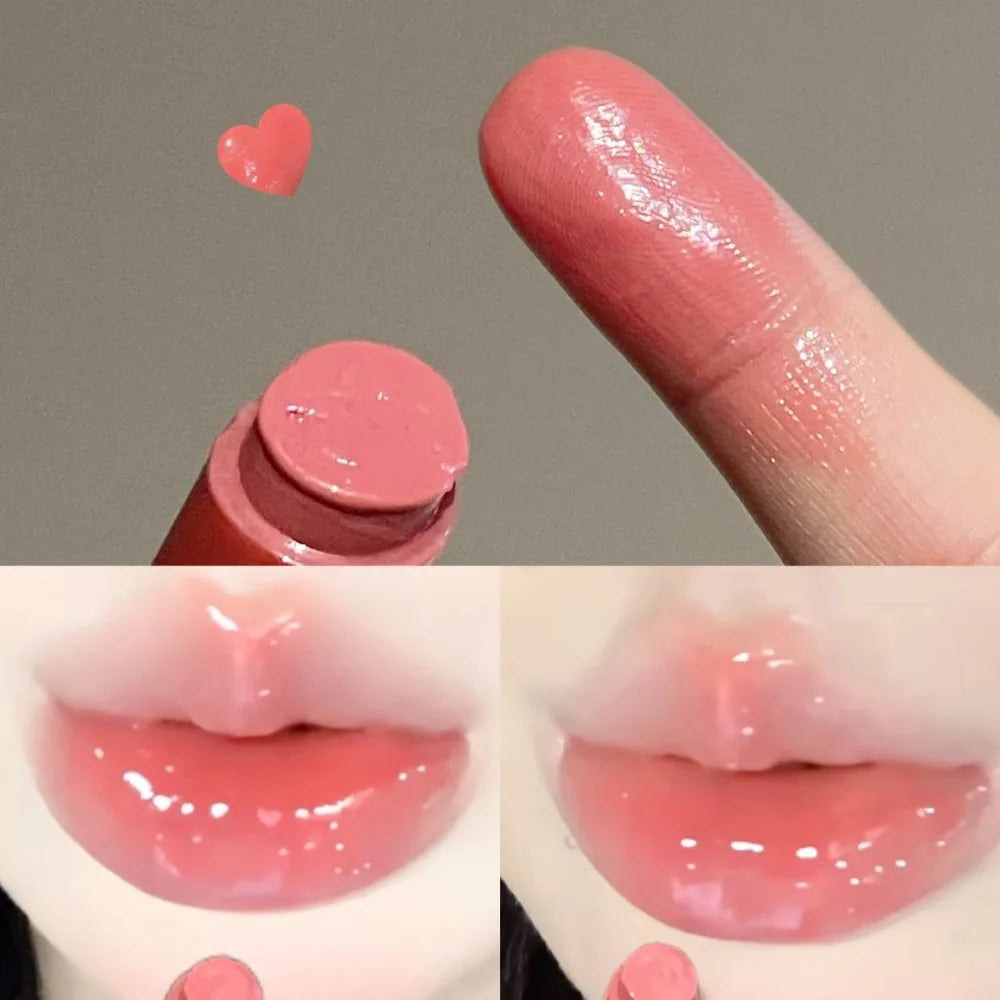 Black Purple Glitter Solid Lip Gloss Watery Mirror Moisturizing Lasting Fine Shimmer Lip Balm Korean Natural Daily Lip Makeup HIP