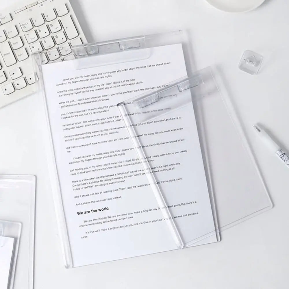 A4/A5 Acrylic Transparent Clipboard & Document Organizer Acrylic Clipboard HIP