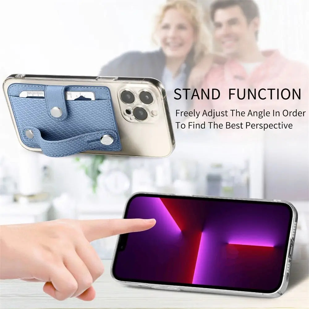 Adhesive Phone Card Holder Wallet & Stand – PU Leather Phone Card Holder HIP