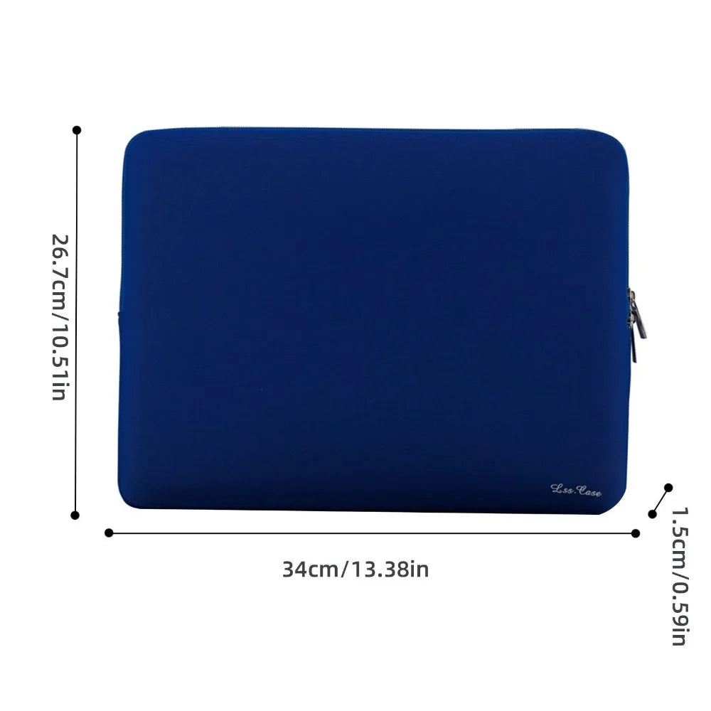 13 Inch Padded Laptop Sleeve Zipper Case – Black, Blue & Red Laptop Sleeve Case HIP Dark Blue