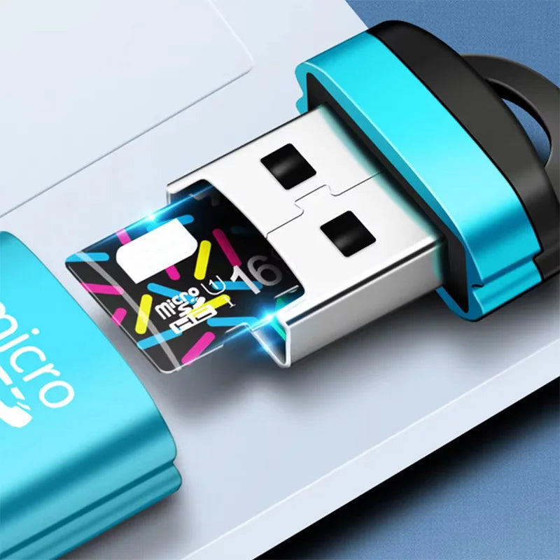 Mini USB 2.0 Micro SD TF Card Reader with Anti-Lost Chain USB Card Reader HIP
