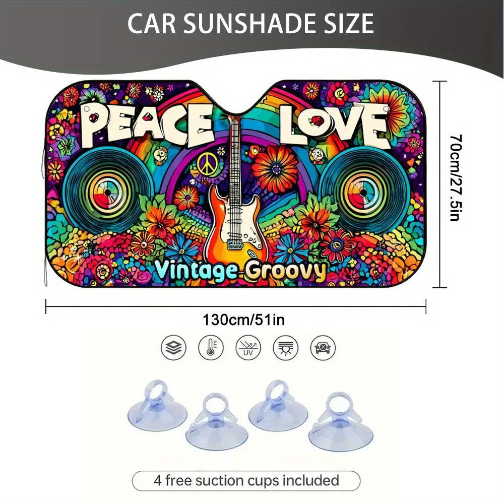 Peace & Love Thanksgiving Car Windshield Sunshade Car Windshield Sunshade HIP