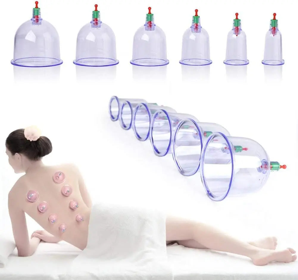 12-Piece Vacuum Cupping Set with Pump Gun | Body Massage Vacuum Cupping Set HIP