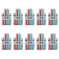 10PCS Cable Connector Color Quick Wiring 2 In 4 Out Terminal Block Connection LT‑422 Cable Connector Terminal HIP 10PCS