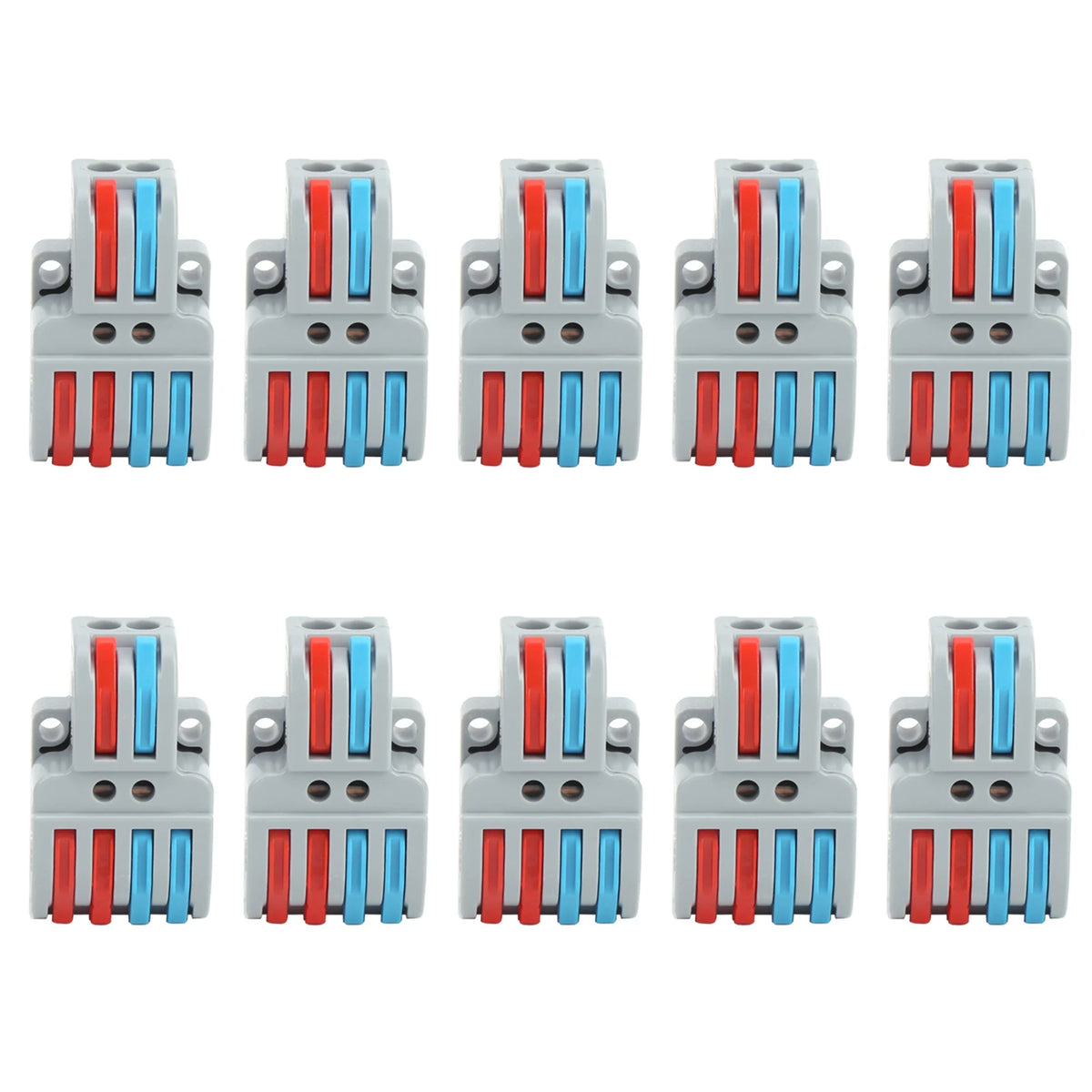 10PCS Cable Connector Color Quick Wiring 2 In 4 Out Terminal Block Connection LT‑422 Cable Connector Terminal HIP 10PCS