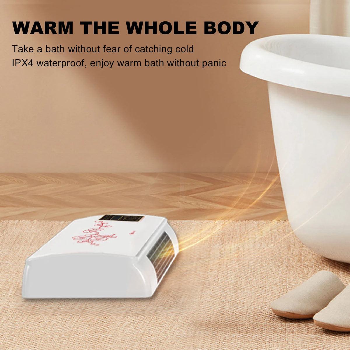 Space Heater Fan Electric Heater Space Heater Fan 2000W Wall Mount Remote Control Touch Display Timer Quiet AC Heater HIP