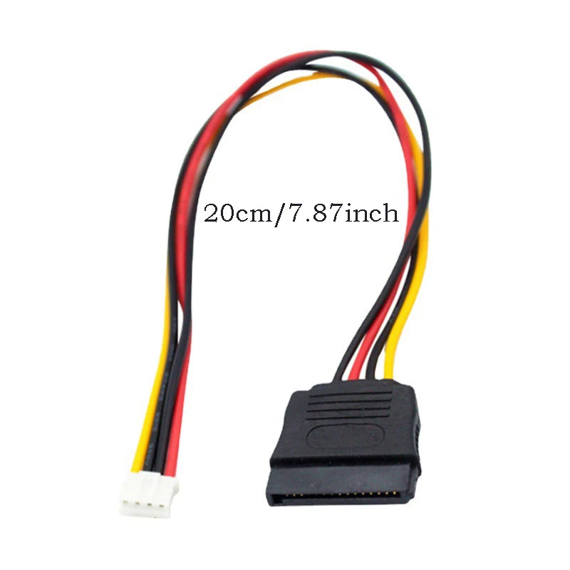 PH2.0 4-Pin to SATA 15-Pin Power Cable for ITX Builds PC Power Cable Adapter HIP