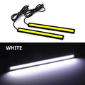 2-Pack 17cm COB LED Daytime Running Lights – Waterproof DRL DRL Fog Light Strip HIP white