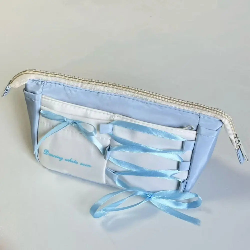 Blue Ballet Bow Pencil Case – Large Capacity Pen Bag Pencil Case HIP