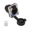 RJ45 Cat6 Panel Mount Coupler – Waterproof Female Adapter Network Coupler Adapter HIP 180 degrees CN
