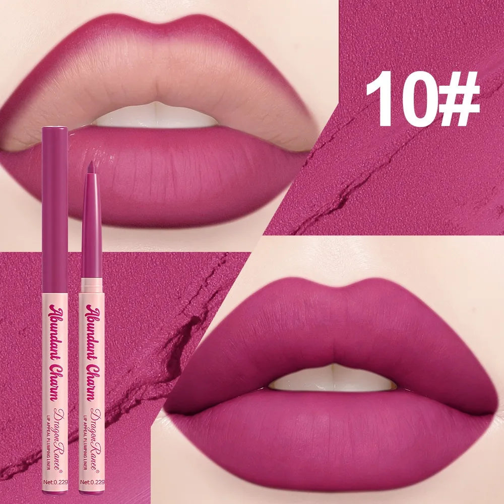 Matte Velvet Lip Liner Pencil Waterproof Precise Outline Lipstick Pen Shaping Plump Lips Contour Sexy Red Lasting Lip Makeup HIP 10