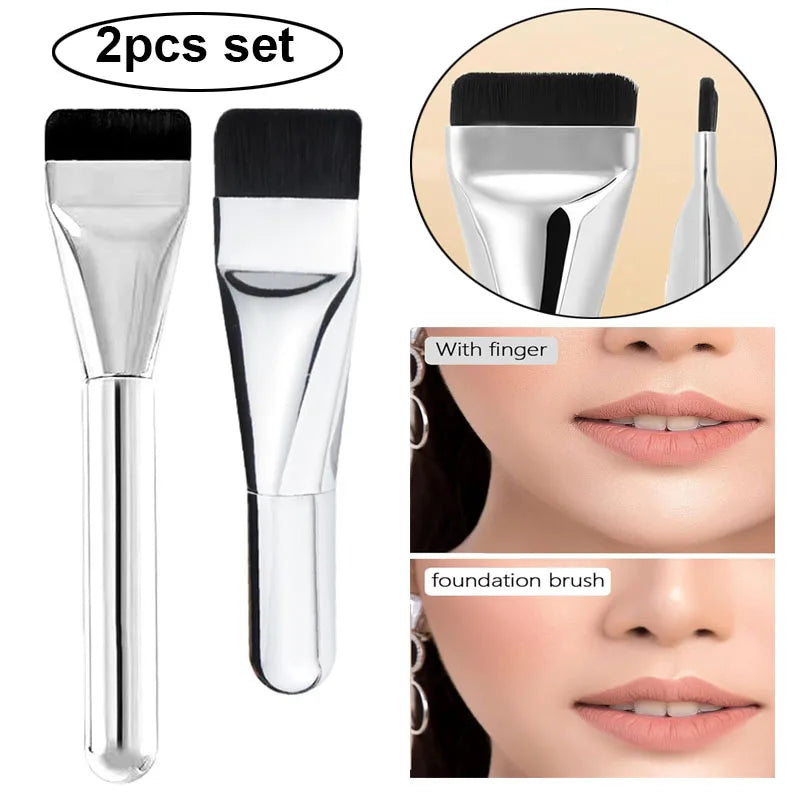 Flat Foundation Brush Set – Concealer & Contour | RUZOFO Foundation Makeup Brush HIP