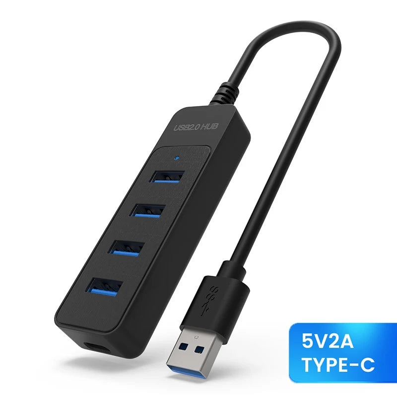 4-Port USB 3.0 Hub Splitter High-Speed Expander for Laptop & PC USB Hub HIP