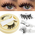 Hot Magnetic Eyelashes Set 1 Pair Reusable No Glue Needed False Eyelashes with Magnetic Tweezers Curly Faux Lashes Makeup Tool HIP 1Pair LZ35