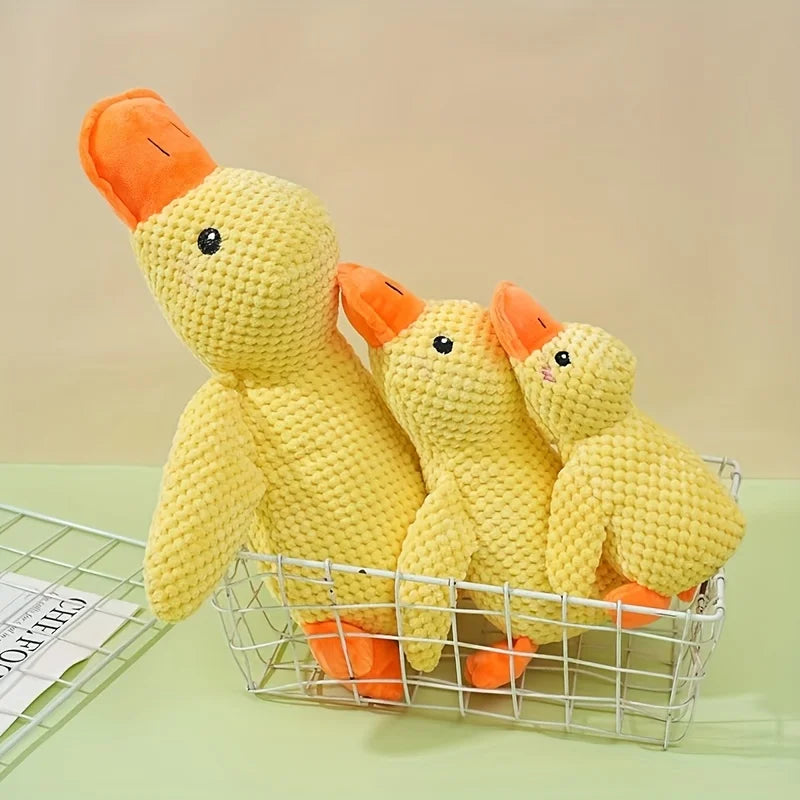 Durable Plush Durable Plush Squeaky Dog Toy | For All Dog Breeds | Plush | Squeaky, Chew Resistant, Interactive | Pet Toy HIP Yellow L 45x36cm