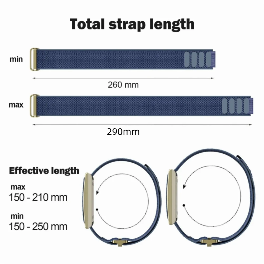 22mm Nylon Sport Loop Band for Polar Loop – Breathable Wristband Fitness Tracker Band HIP