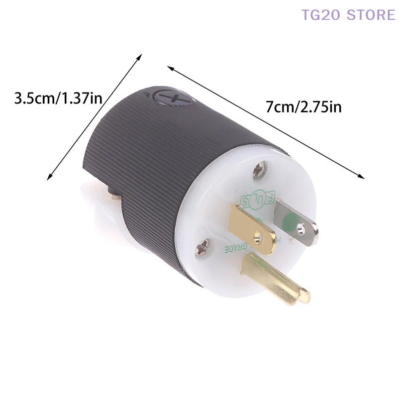 HiFi Audio NEMA 5-15 AC Power Connector – Male & Female Socket AC Power Connector HIP