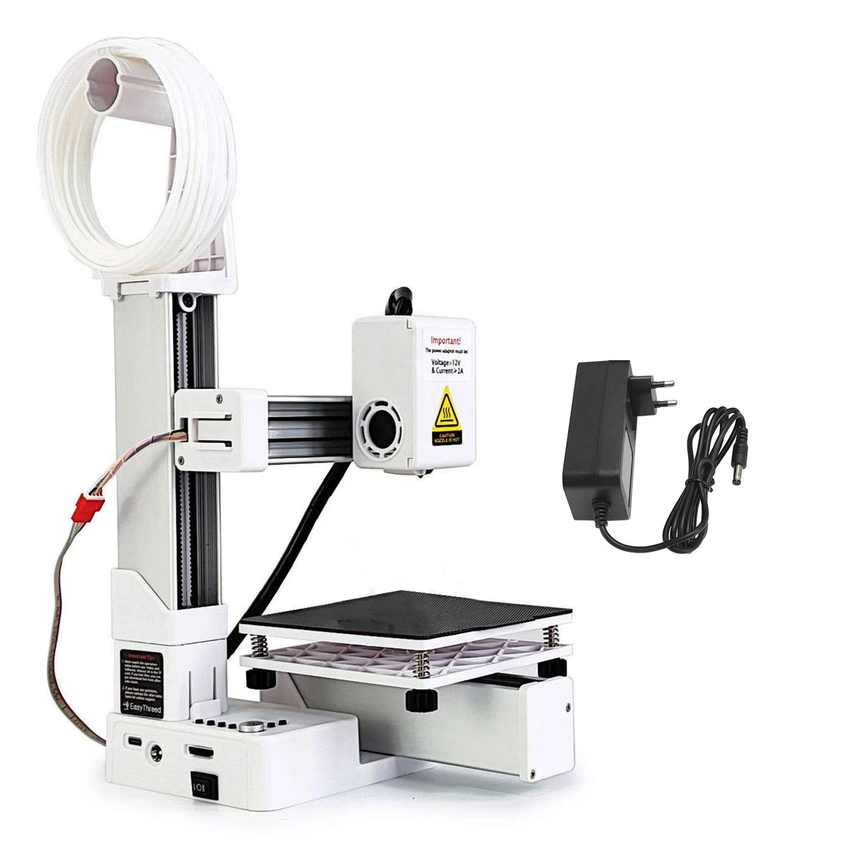 Small 3D Printer All Metal Nozzle Efficient Frequency Division Multiplexing Small 3D Printer Rapid Heating for Handcraft HIP WHITE EU