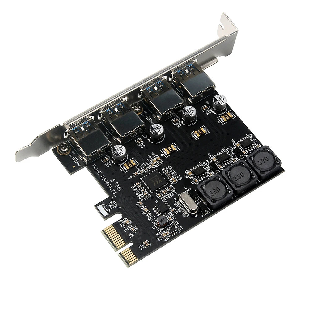 PCIe to USB 3.0 Expansion Card – 4-Port Self-Powered Adapter PCIe USB Expansion Card HIP
