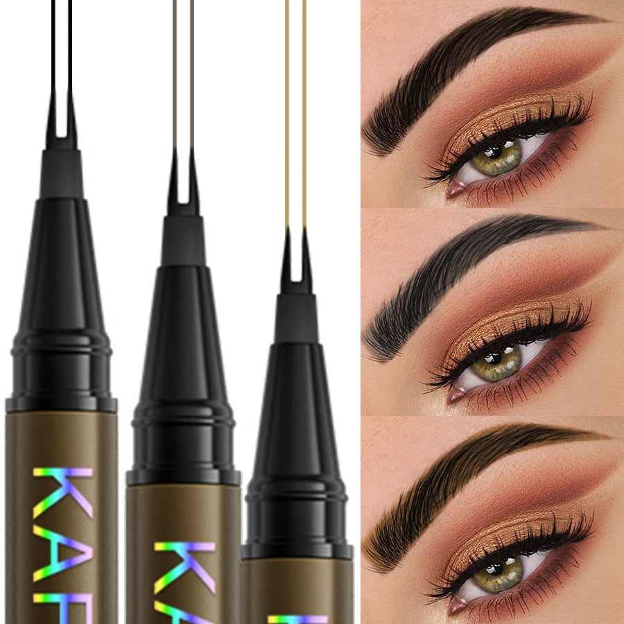 KAFURUX 8-Color Waterproof Microblading Eyebrow Pen – 2-Fork Eyebrow Pencil HIP