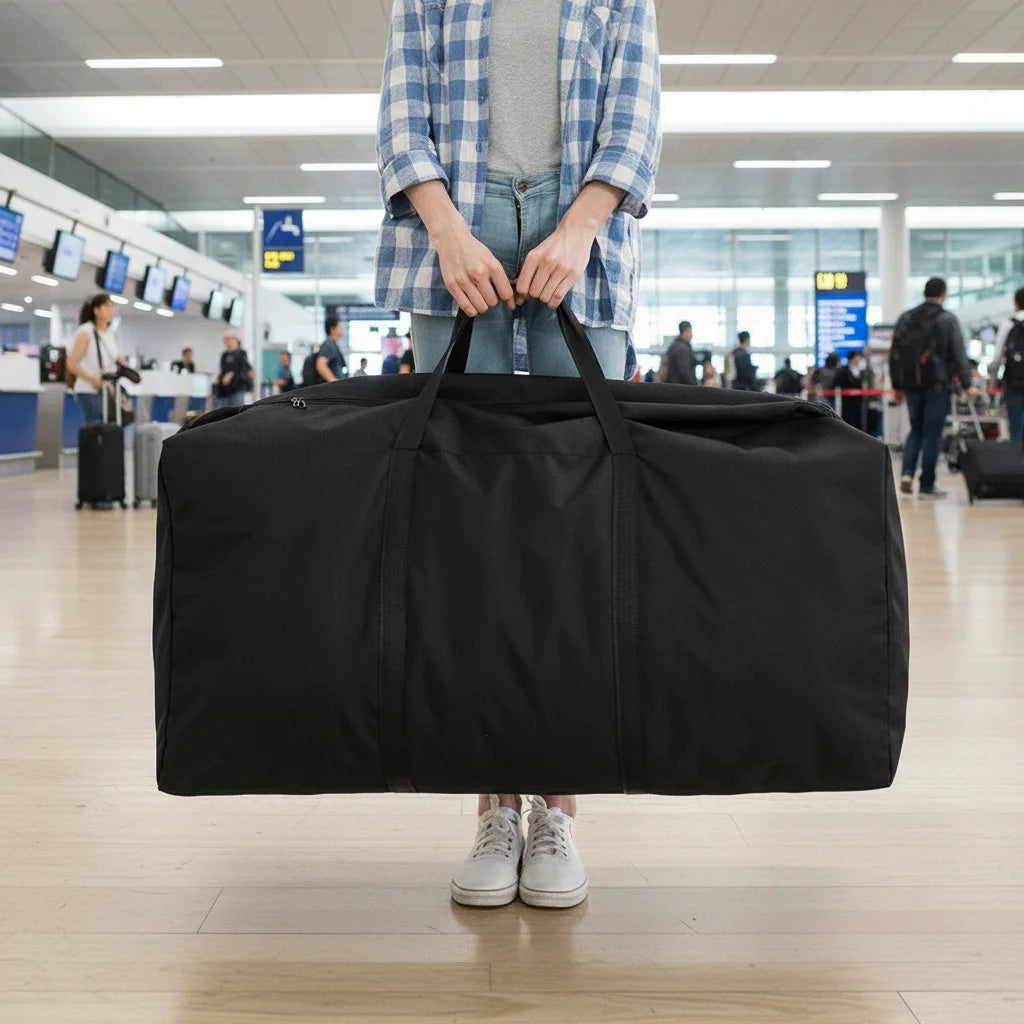 Oxford Weekend Bag Large Capacity Folding Duffle Bag Large Capacity Folding Duffle Bag Thin Portable Moving Luggage Bag HIP