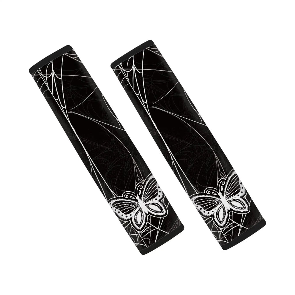 Halloween Seat Belt Covers Spider Web & Butterfly – Set of 4 Seat Belt Cover Set HIP