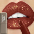 Carved Pearlescent Lipstick Fine Shimmer Matte Balm Hydrating High Pigment Long Wear Metallic Lip Gloss Daily Lip Cosmetics HIP 02
