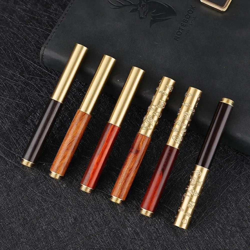 Vintage Brass & Sandalwood Mini Pocket Gel Pen | Gift Mini Pocket Pen HIP