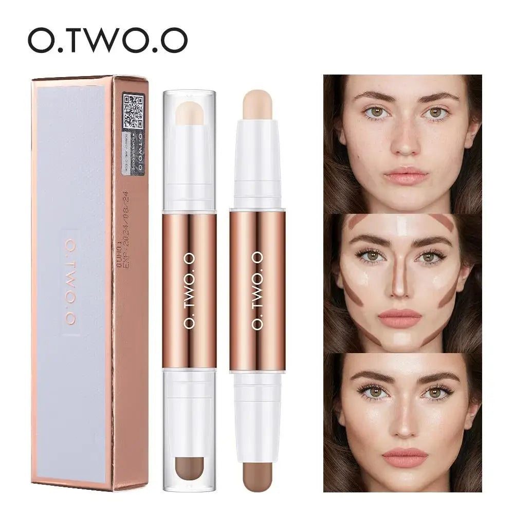 O.TWO.O Double-Ended Concealer & Contour Stick – Waterproof Concealer Contour Stick HIP
