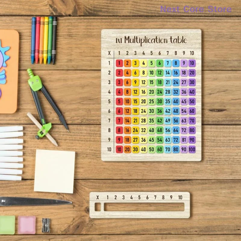 Colorful Wooden Multiplication Table Board – Kids Math Aid Educational Math Board HIP