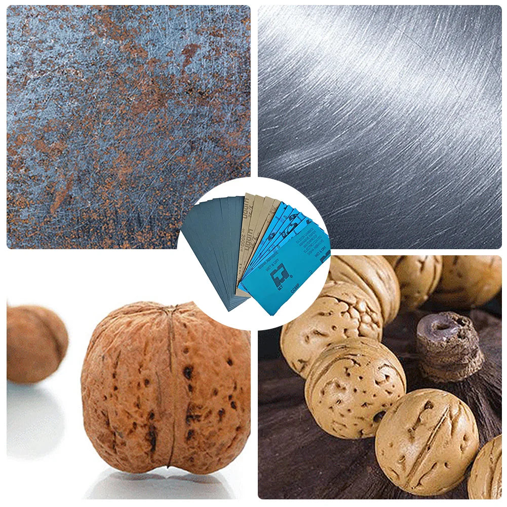 5pcs Water Sandpaper Papers Soft Paper Base 2000 2500 3000 5000 7000 Car Paint Mixed Assorted Grit Wet and Dry Sandpaper HIP