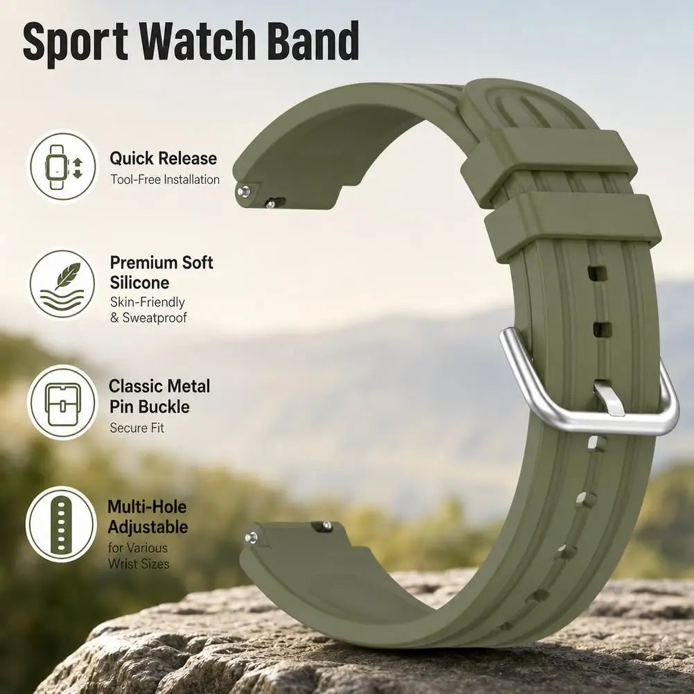 Soft Silicone Strap for Garmin CIRQA Smart Band Sports Fitness Tracker Sport Adjustable Loop Strap Wristband for Men & Women HIP