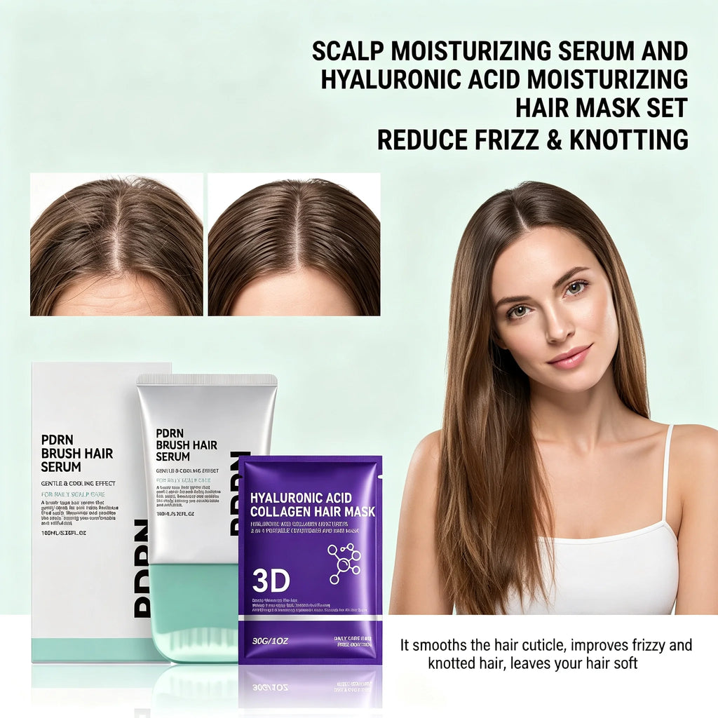 Hyaluronic Acid & Collagen Hair Mask + Scalp Serum Set Hair Mask & Serum Set HIP 1 Set