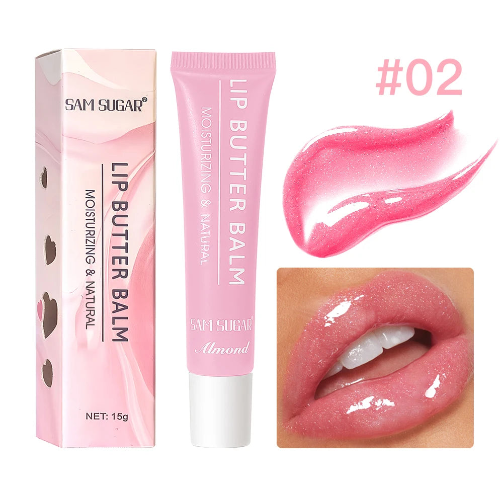 SAM SUGAR 5-Color Hydrating Lip Butter Balm – Mirror Shine Tinted Lip Butter Balm HIP 02