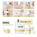 8Pcs Snail Essence Moisturizing Skin Care Set Cleansing Gel Toner Serum Eye Cream Cream Facial Mask Nourishing Repair Beauty Kit HIP 1set