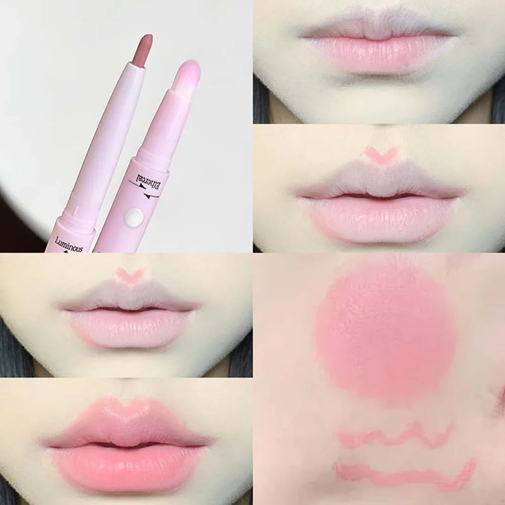 Double Head Rose Pink Lip Liner Matte Long Lasting Natural Lipliner Pencil Nude Brown Lip Liner Lipstick Lips Contour Makeup HIP 01