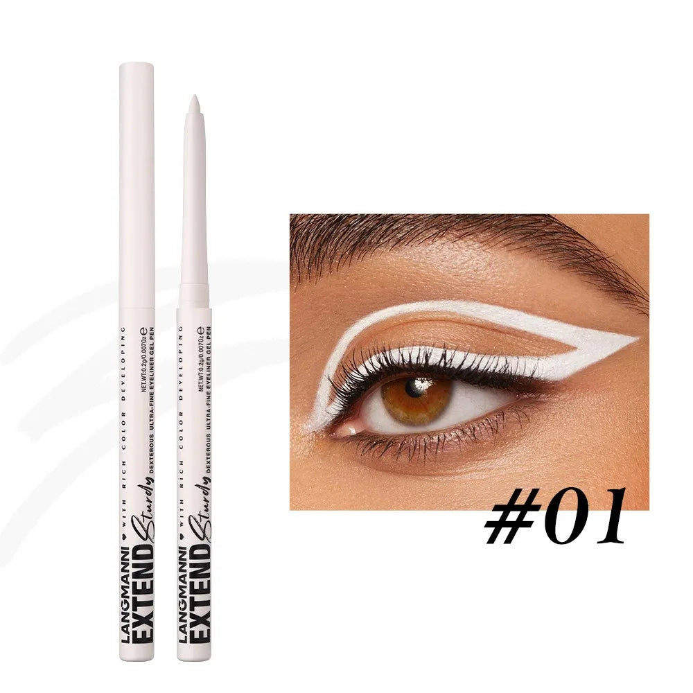 Waterproof Eyeliner Gel Pencil Matte Glitter Lying Silkworm Eye Shadow Pen Brown No Smudge Quick Drying Rotatable Eyeliner Stick HIP 01